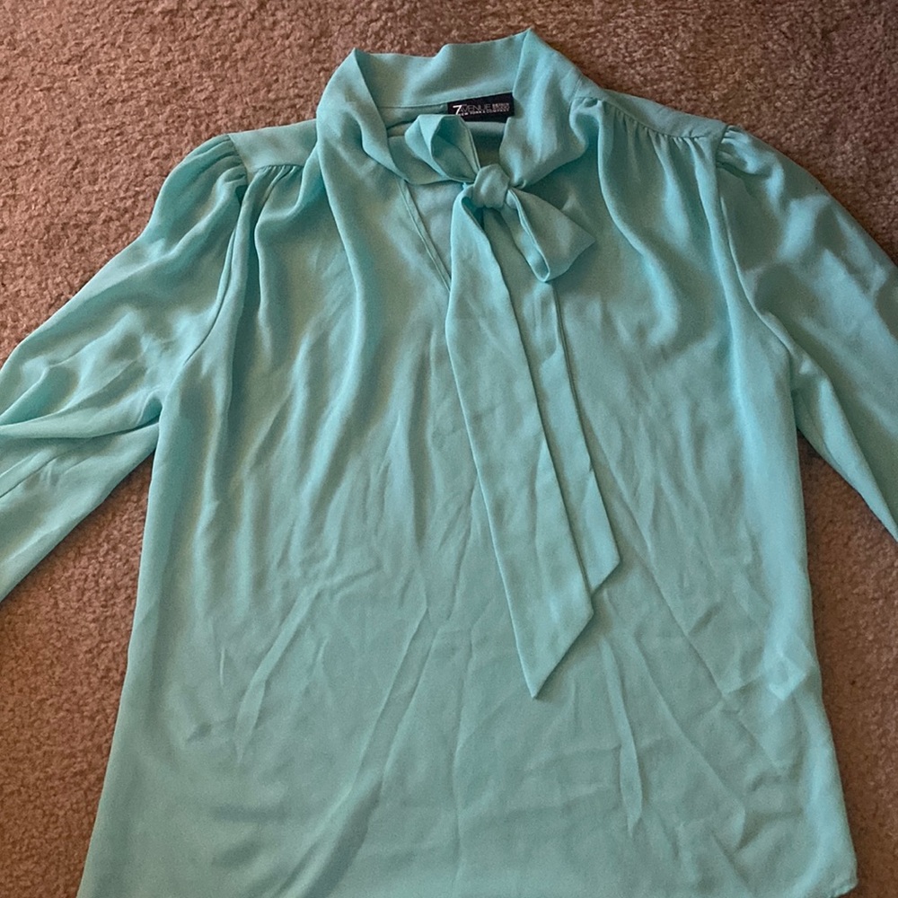 Seventh Avenue teal blouse